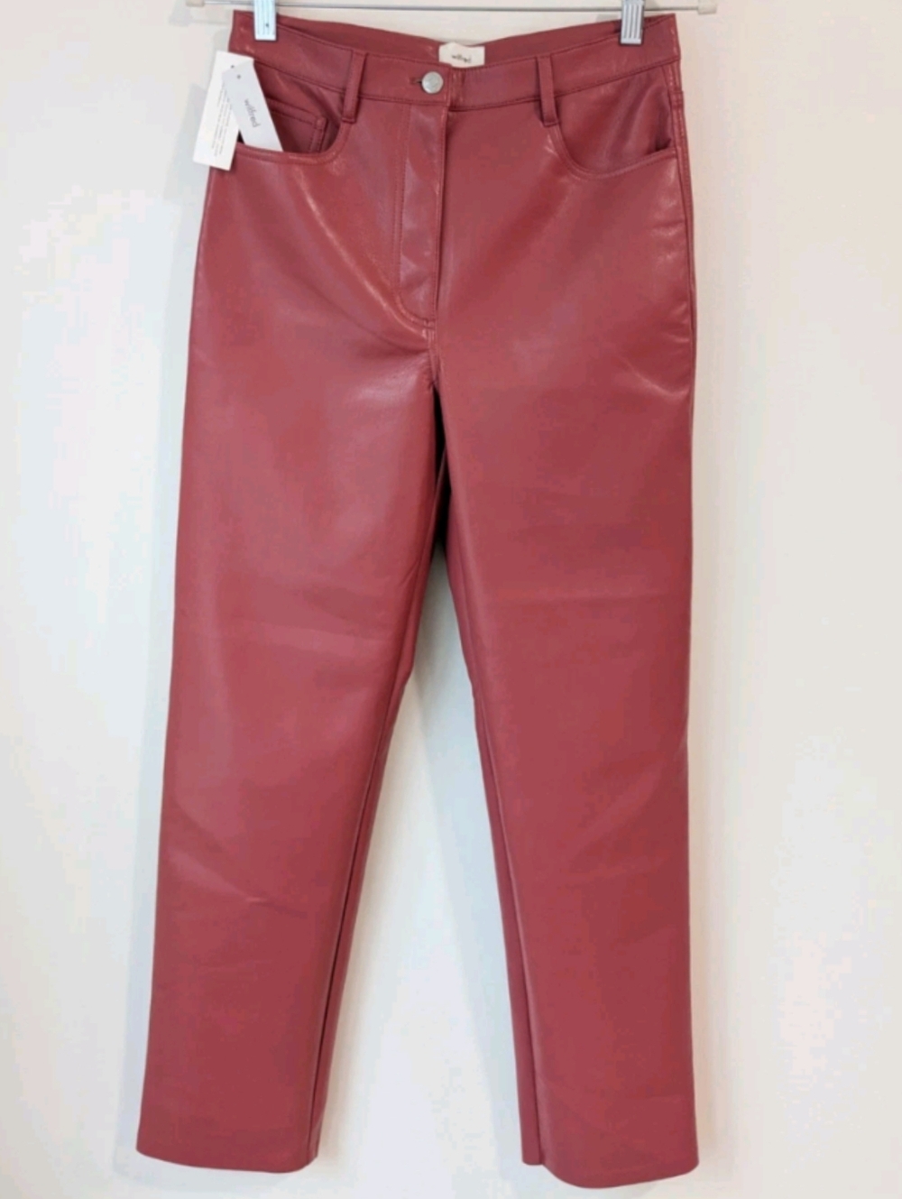 Aritzia Wilfred The Melina Straight Leg Vegan Leather Pant